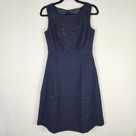 Jones New York A-line Embroidered Top Knit Dress 2 - Picture 1 of 6